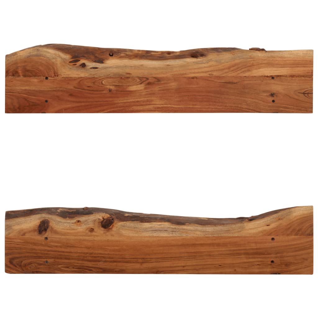 Wandschappen 2 st 90x20x18 cm massief acaciahout is nu te koop bij PeponiXL, paradijselijk wonen!