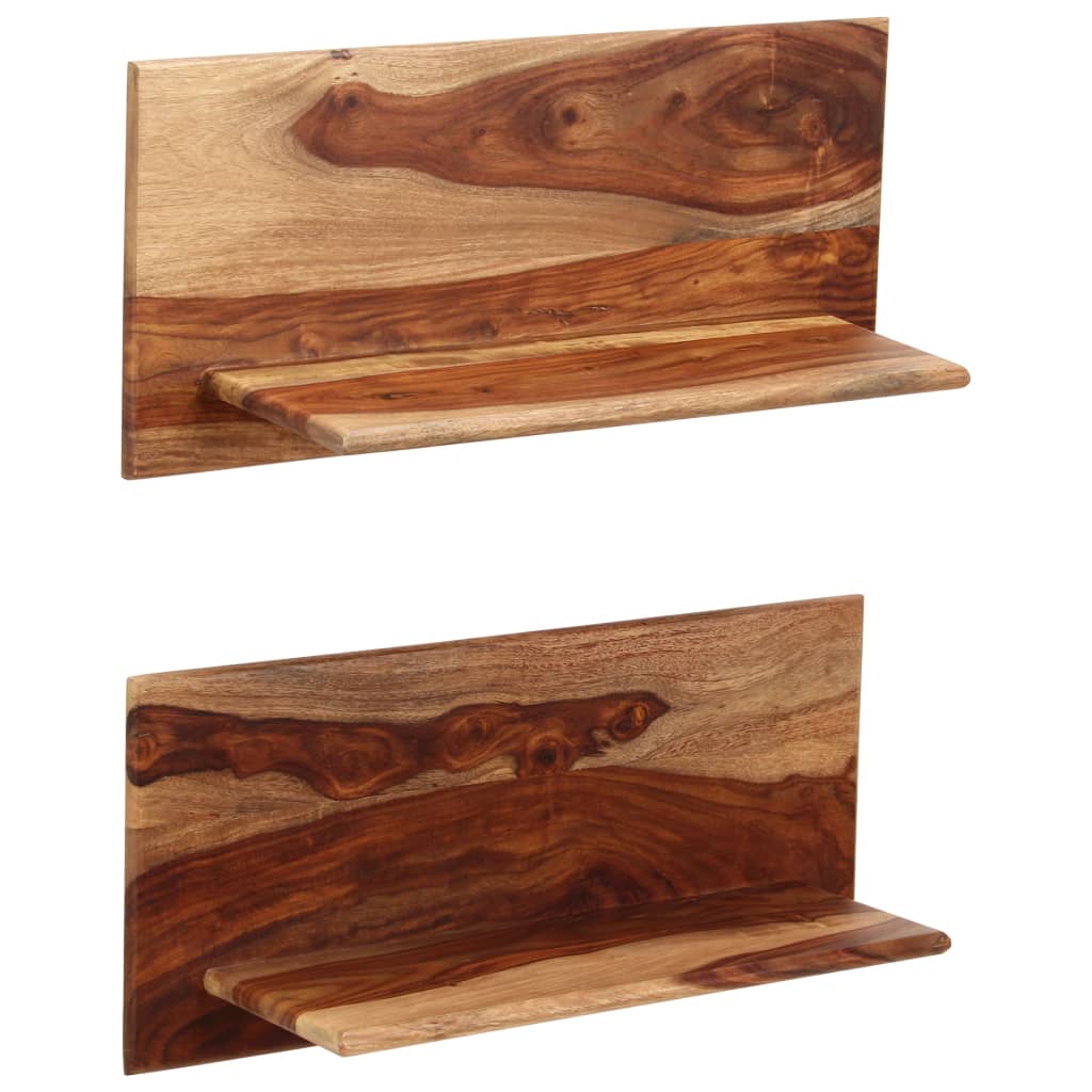 Wandschappen 2 st 58x26x20 cm massief acaciahout is nu te koop bij PeponiXL, paradijselijk wonen!
