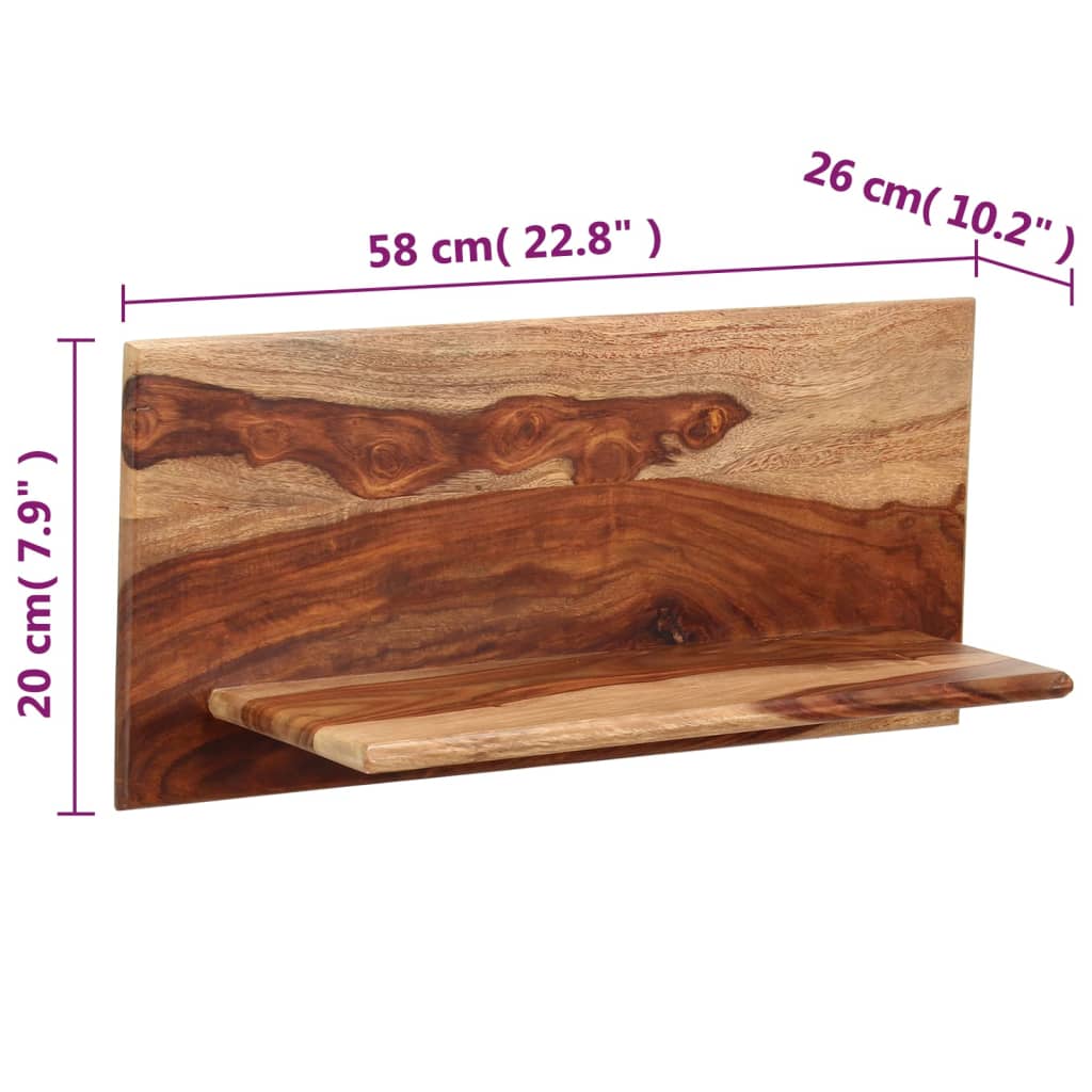 Wandschappen 2 st 58x26x20 cm massief acaciahout is nu te koop bij PeponiXL, paradijselijk wonen!