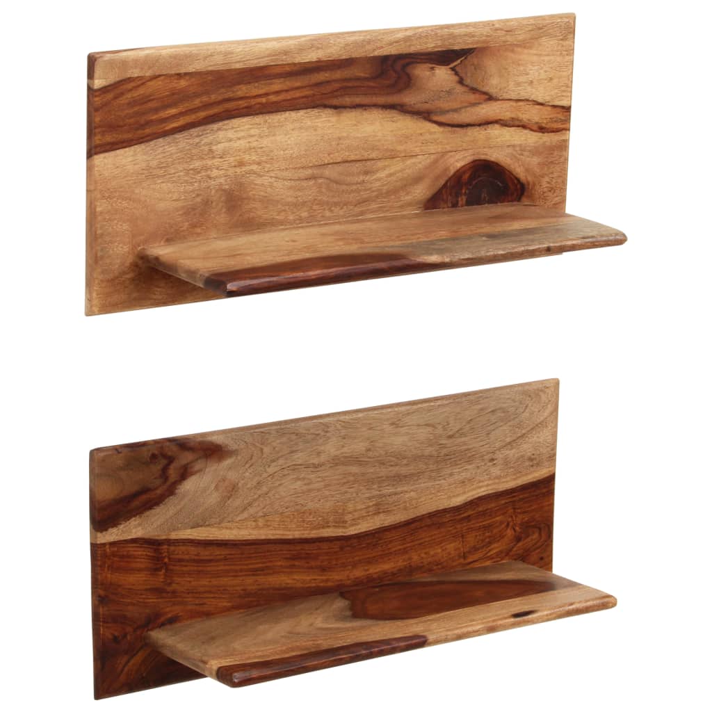 Wandschappen 2 st 58x26x20 cm massief acaciahout is nu te koop bij PeponiXL, paradijselijk wonen!