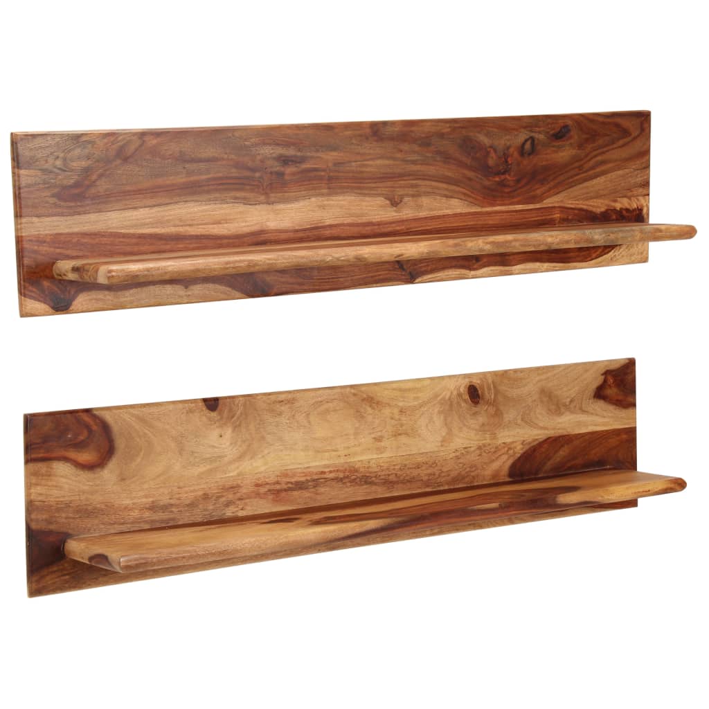 Wandschappen 2 st 118x26x20 cm massief acaciahout is nu te koop bij PeponiXL, paradijselijk wonen!