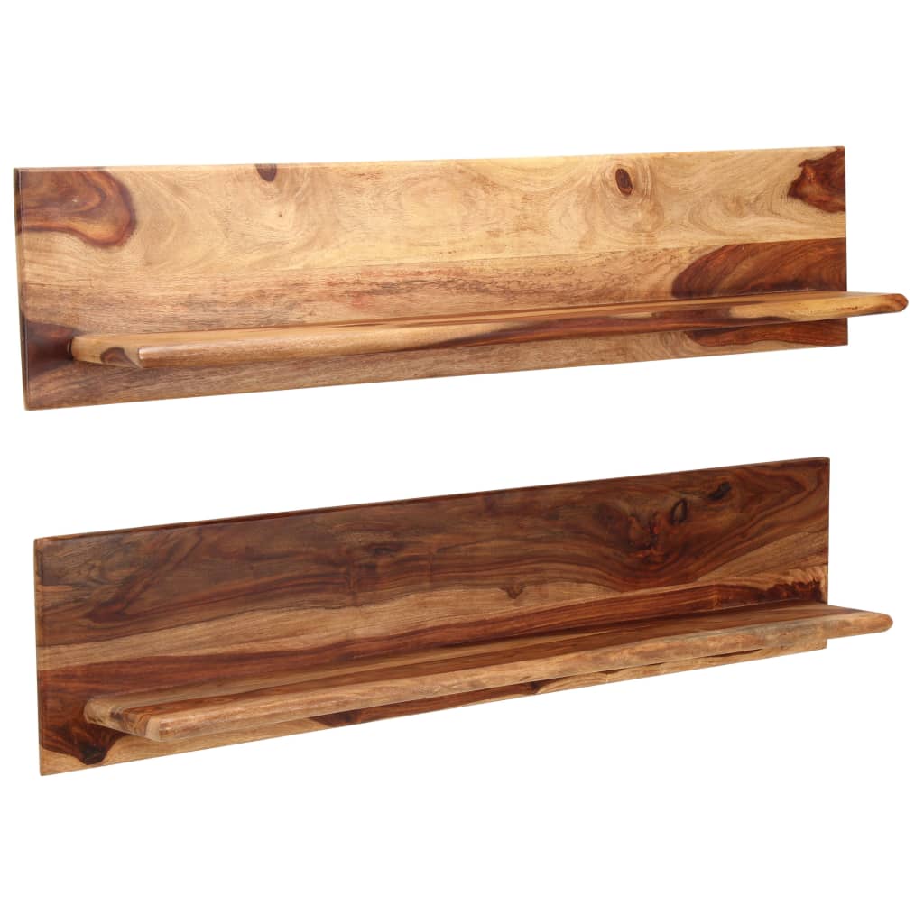 Wandschappen 2 st 118x26x20 cm massief acaciahout is nu te koop bij PeponiXL, paradijselijk wonen!