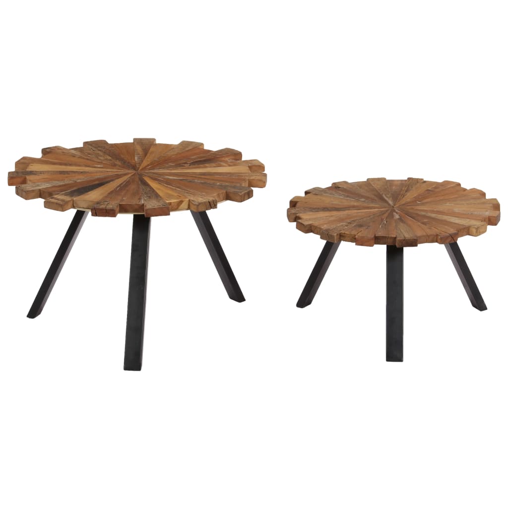 Salontafels 2 st massief gerecycled hout is nu te koop bij PeponiXL, paradijselijk wonen!