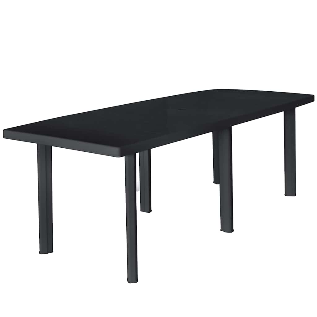 Tuintafel 216x90x72 cm kunststof antraciet is nu te koop bij PeponiXL, paradijselijk wonen!