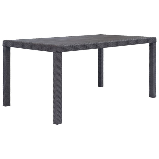 Tuintafel 150x90x72 cm rattan-look kunststof bruin is nu te koop bij PeponiXL, paradijselijk wonen!
