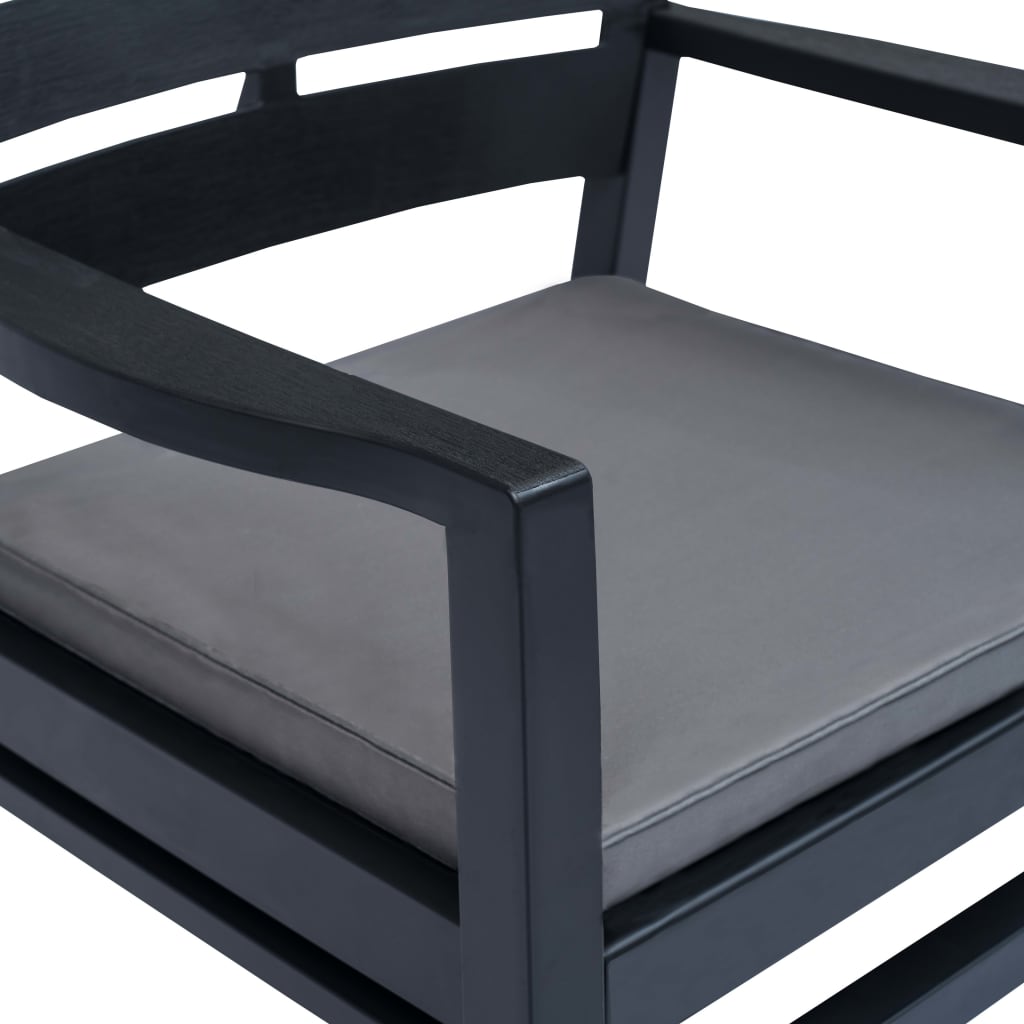 3-delige Loungeset kunststof antraciet is nu te koop bij PeponiXL, paradijselijk wonen!
