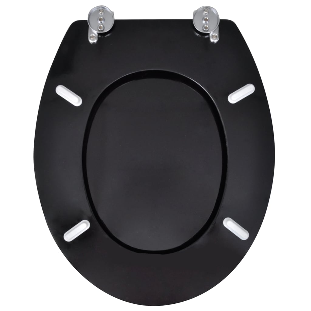 Toiletbrillen met deksels 2 st MDF zwart is nu te koop bij PeponiXL, paradijselijk wonen!