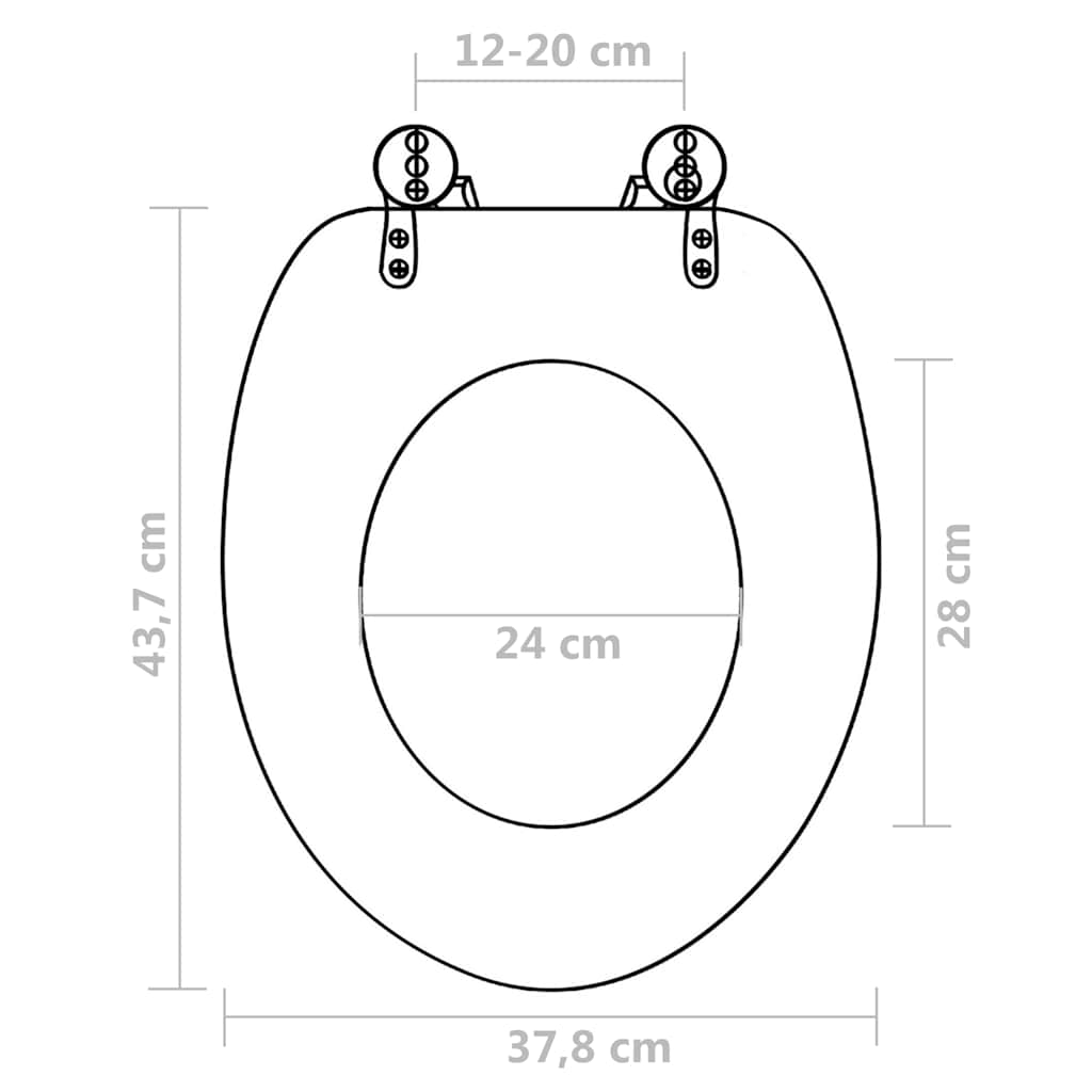 Toiletbrillen met deksel 2 st dolfijn MDF is nu te koop bij PeponiXL, paradijselijk wonen!