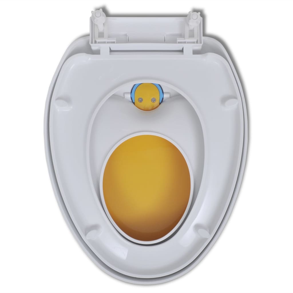 Toiletbrillen met soft-close deksels 2 st kunststof wit en geel is nu te koop bij PeponiXL, paradijselijk wonen!