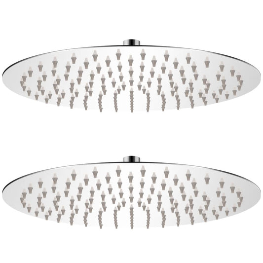 Regendouchekop 2 st rond 30 cm roestvrij staal is nu te koop bij PeponiXL, paradijselijk wonen!