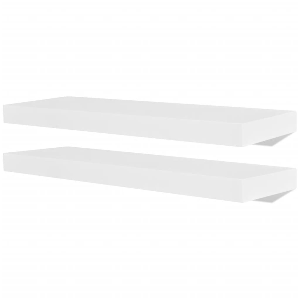 Wandplanken 4 st 60 cm wit is nu te koop bij PeponiXL, paradijselijk wonen!