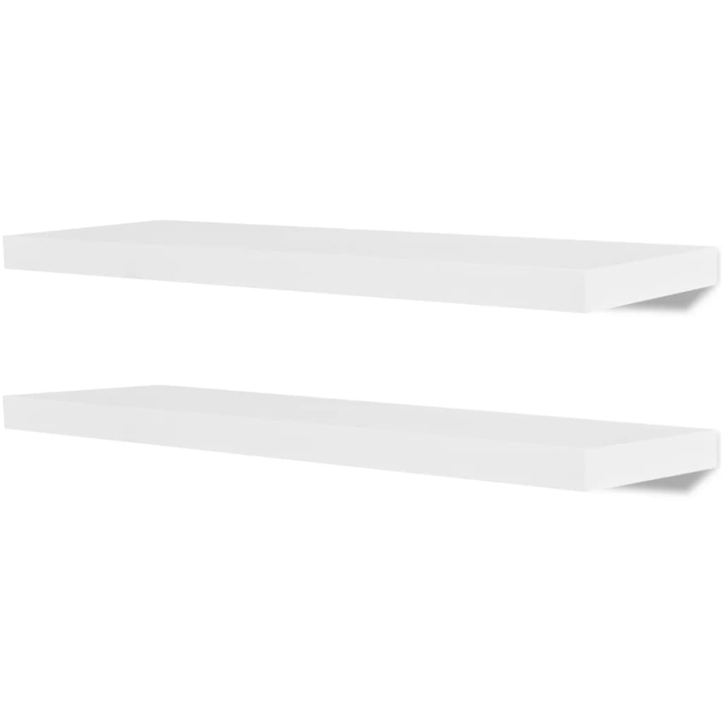 Wandplanken 4 st 80 cm wit is nu te koop bij PeponiXL, paradijselijk wonen!