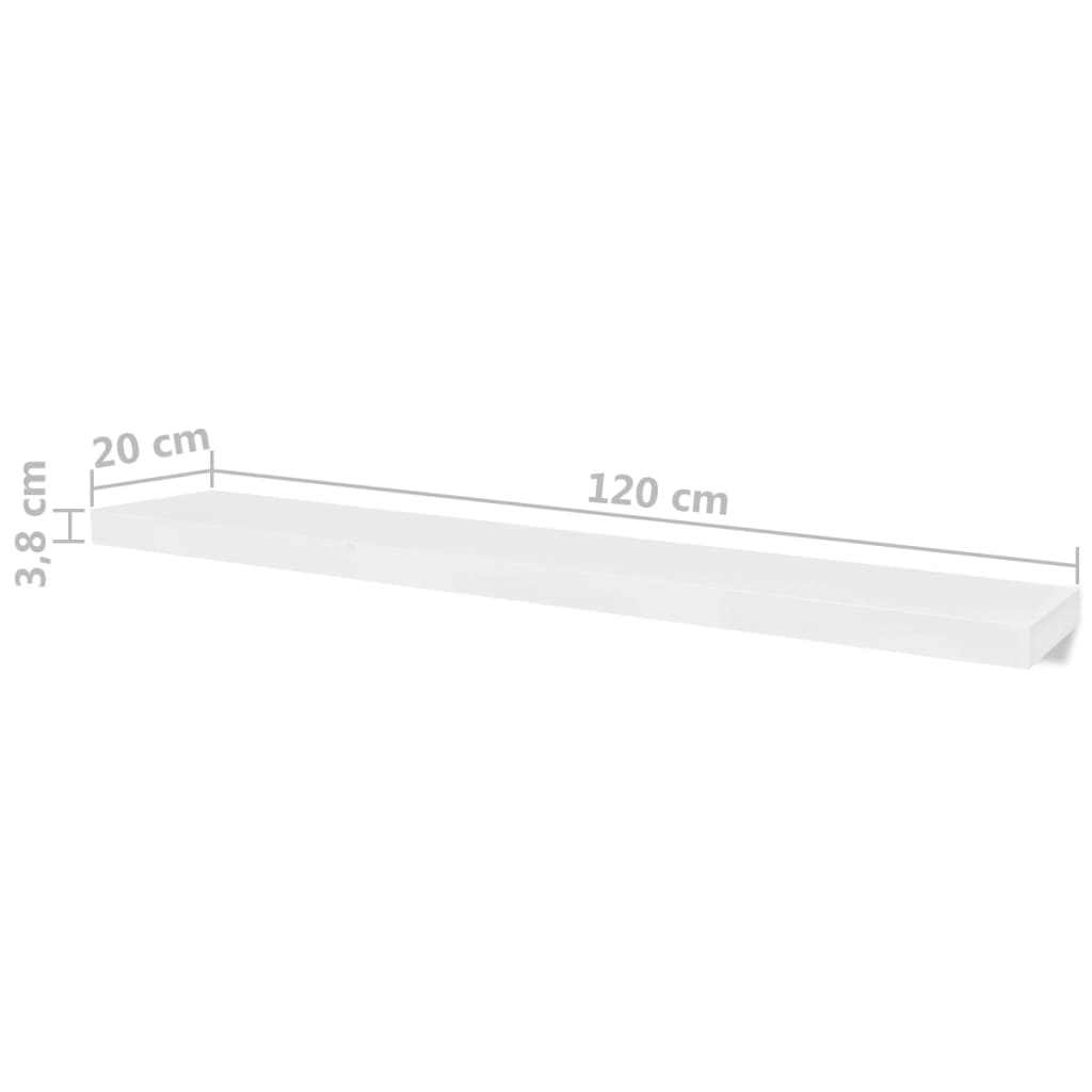 Wandplanken 4 st 120 cm wit is nu te koop bij PeponiXL, paradijselijk wonen!