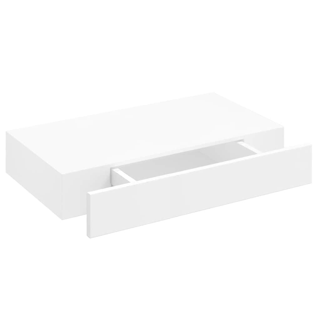 Wandplanken zwevend met lades 2 st 48 cm wit is nu te koop bij PeponiXL, paradijselijk wonen!