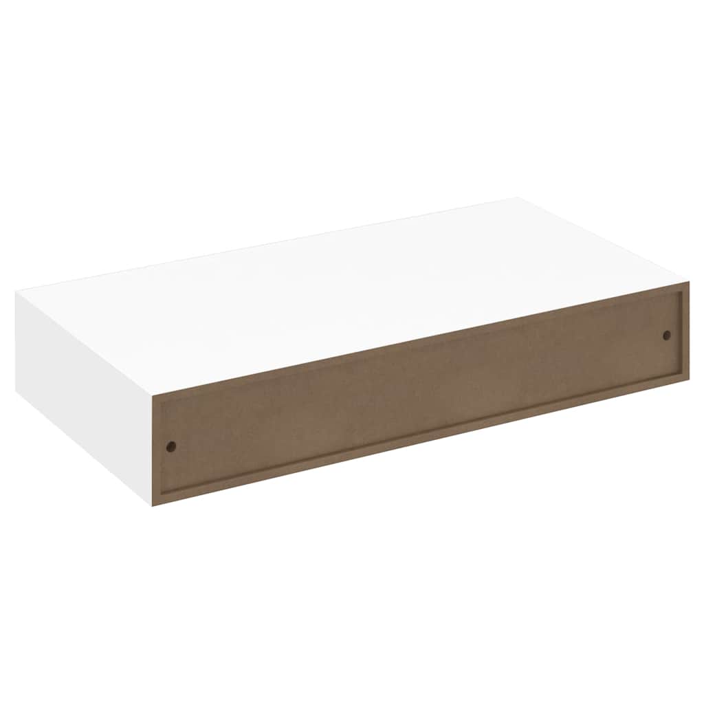 Wandplanken zwevend met lades 2 st 48 cm wit is nu te koop bij PeponiXL, paradijselijk wonen!