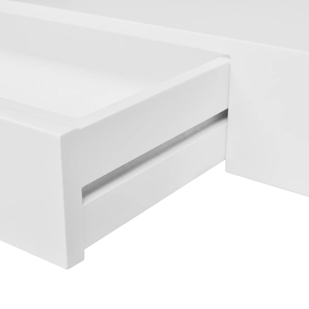 Wandplanken zwevend met lades 2 st 80 cm wit is nu te koop bij PeponiXL, paradijselijk wonen!