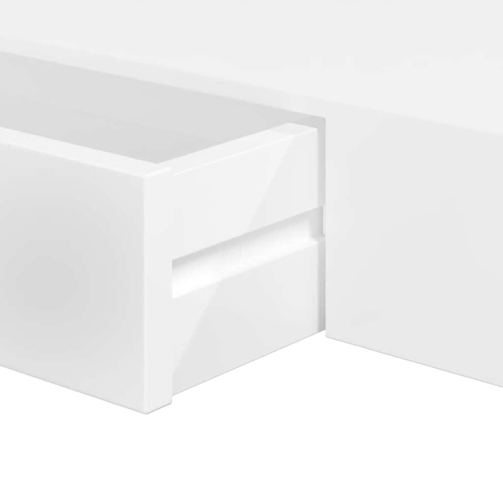 Wandplanken zwevend met lades 2 st 80 cm wit is nu te koop bij PeponiXL, paradijselijk wonen!