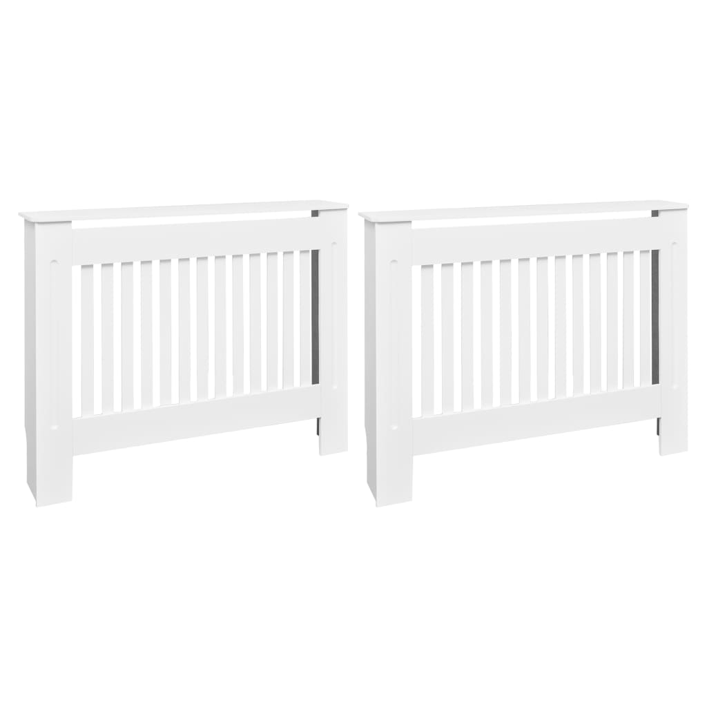 Radiatorombouw 2 st 112 cm bewerkt hout wit is nu te koop bij PeponiXL, paradijselijk wonen!