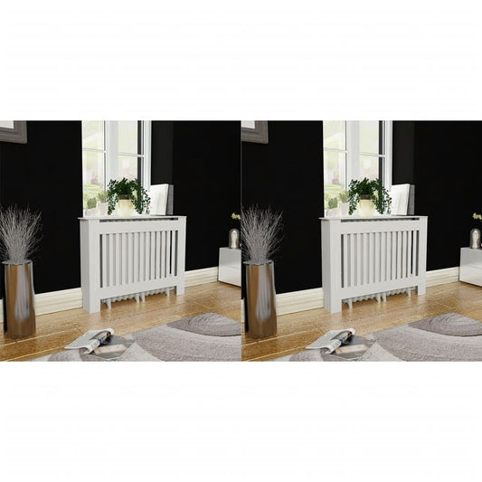 Radiatorombouw 2 st 112 cm bewerkt hout wit is nu te koop bij PeponiXL, paradijselijk wonen!