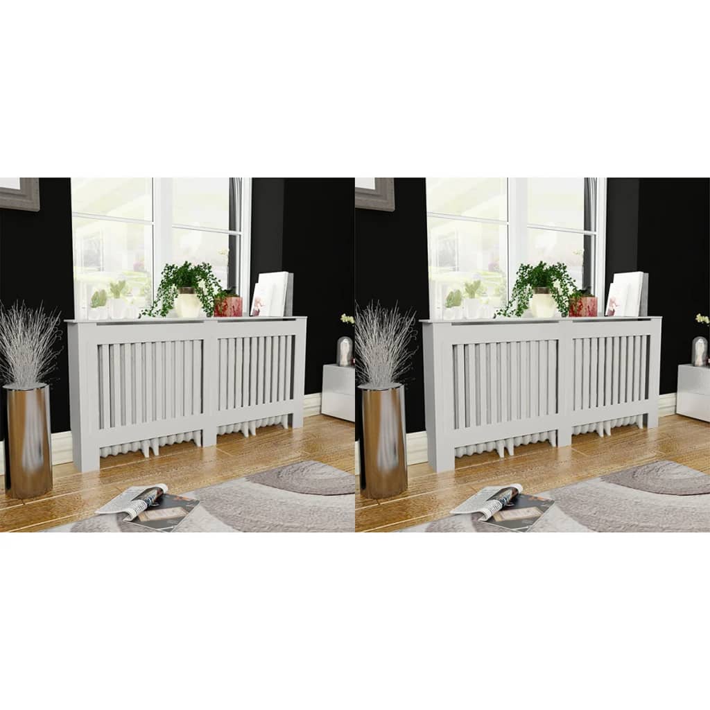 Radiatorombouw 2 st 172 cm bewerkt hout wit is nu te koop bij PeponiXL, paradijselijk wonen!
