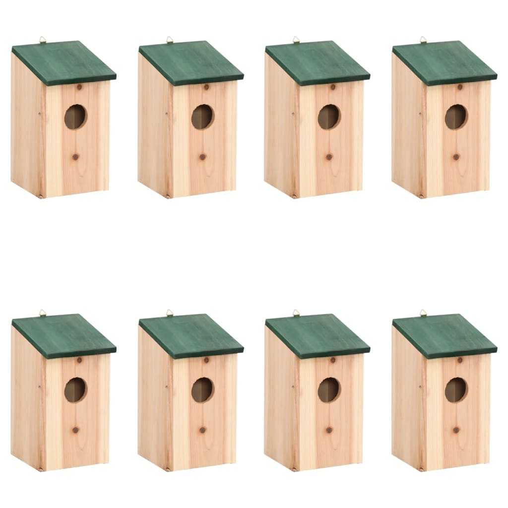 Vogelhuisjes 8 st 12x12x22 cm hout is nu te koop bij PeponiXL, paradijselijk wonen!