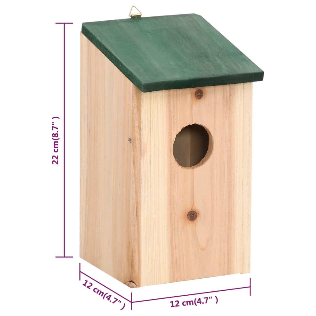 Vogelhuisjes 8 st 12x12x22 cm hout is nu te koop bij PeponiXL, paradijselijk wonen!