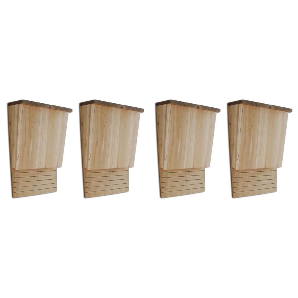 Vleermuizenkasten 4 st 22x12x34 cm hout is nu te koop bij PeponiXL, paradijselijk wonen!
