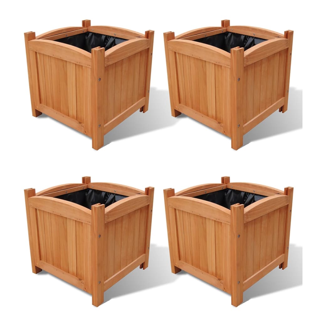 Plantenbakken verhoogd 4 st 30x30x30 cm is nu te koop bij PeponiXL, paradijselijk wonen!