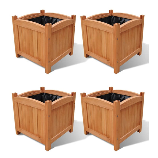 Plantenbakken verhoogd 4 st 30x30x30 cm is nu te koop bij PeponiXL, paradijselijk wonen!