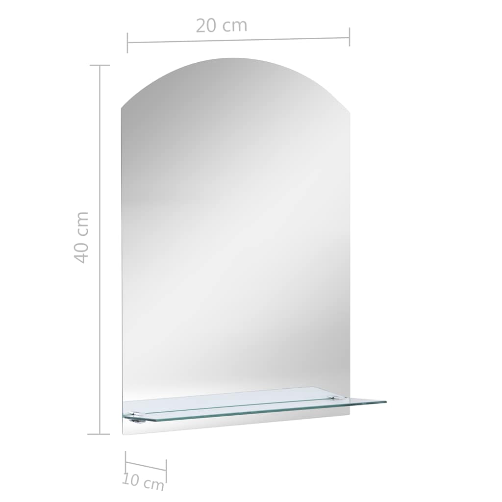 Wandspiegel met schap 20x40 cm gehard glas is nu te koop bij PeponiXL, paradijselijk wonen!
