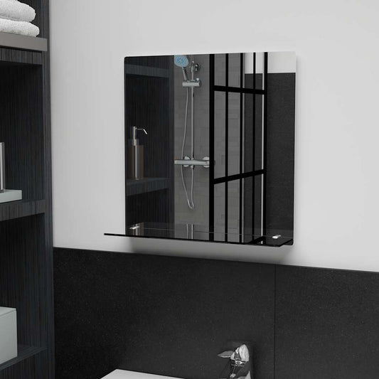 Wandspiegel met schap 40x40 cm gehard glas is nu te koop bij PeponiXL, paradijselijk wonen!