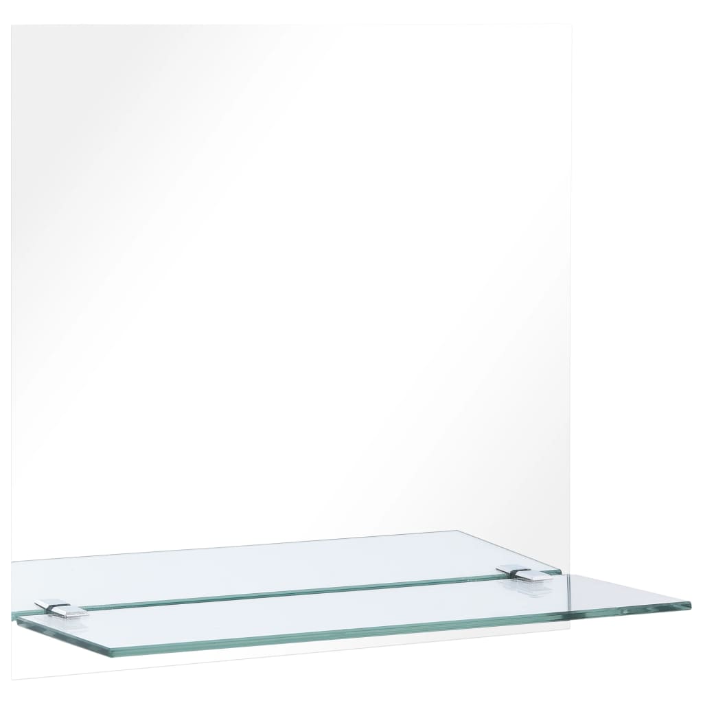 Wandspiegel met schap 50x50 cm gehard glas is nu te koop bij PeponiXL, paradijselijk wonen!