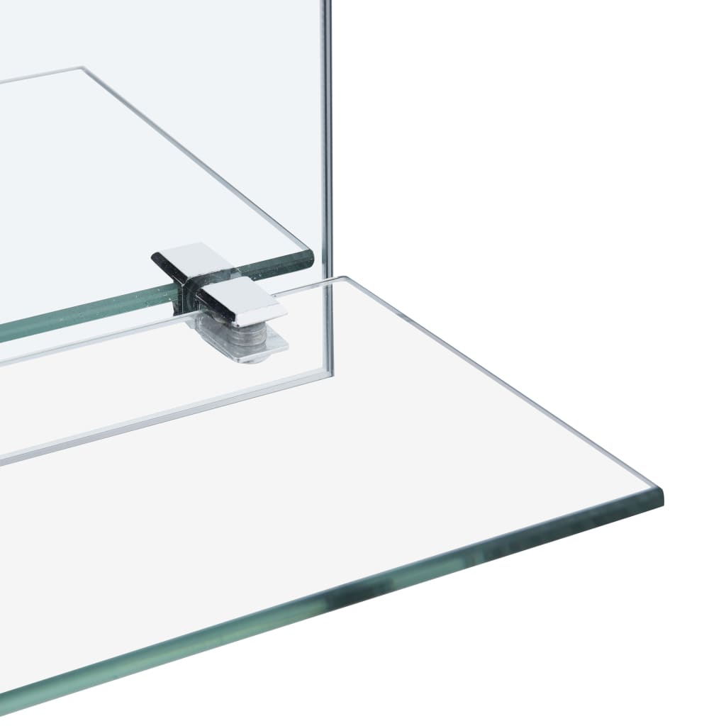 Wandspiegel met schap 50x50 cm gehard glas is nu te koop bij PeponiXL, paradijselijk wonen!