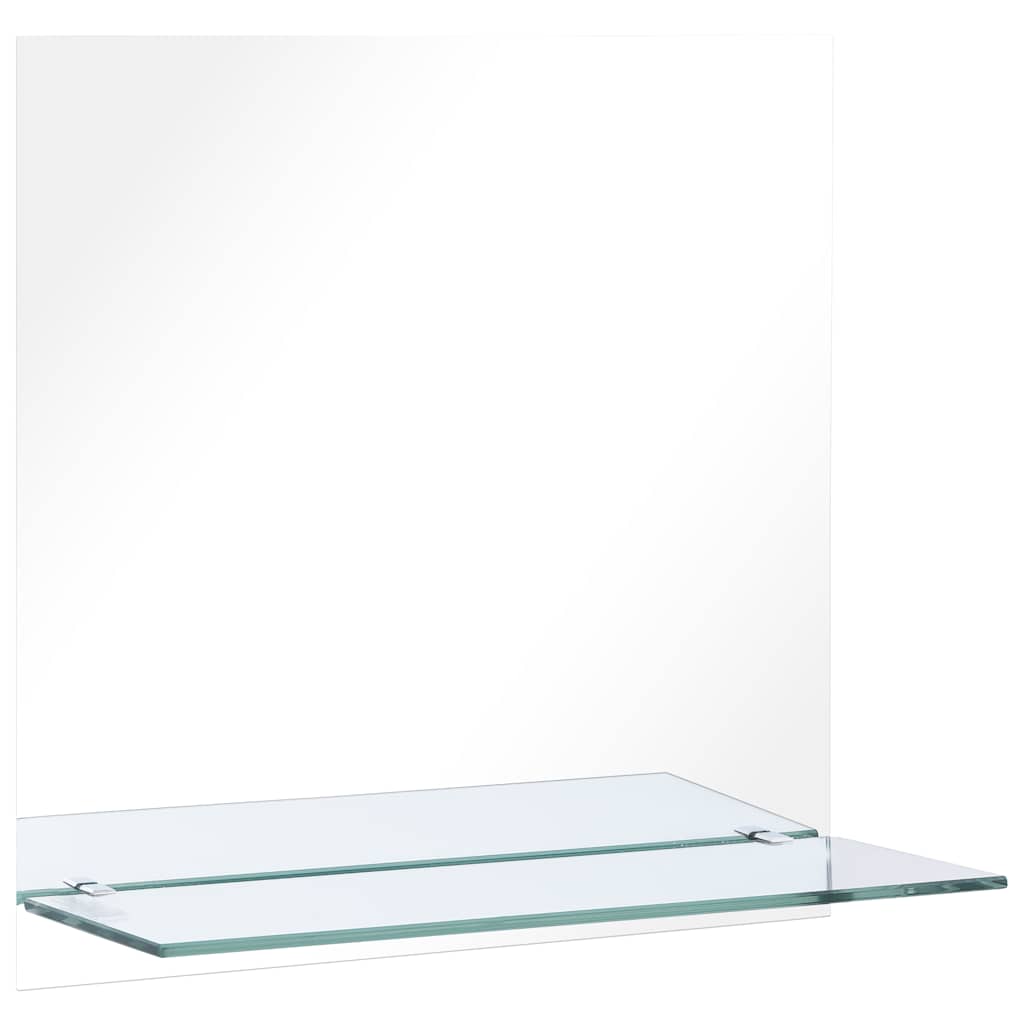 Wandspiegel met schap 60x60 cm gehard glas is nu te koop bij PeponiXL, paradijselijk wonen!