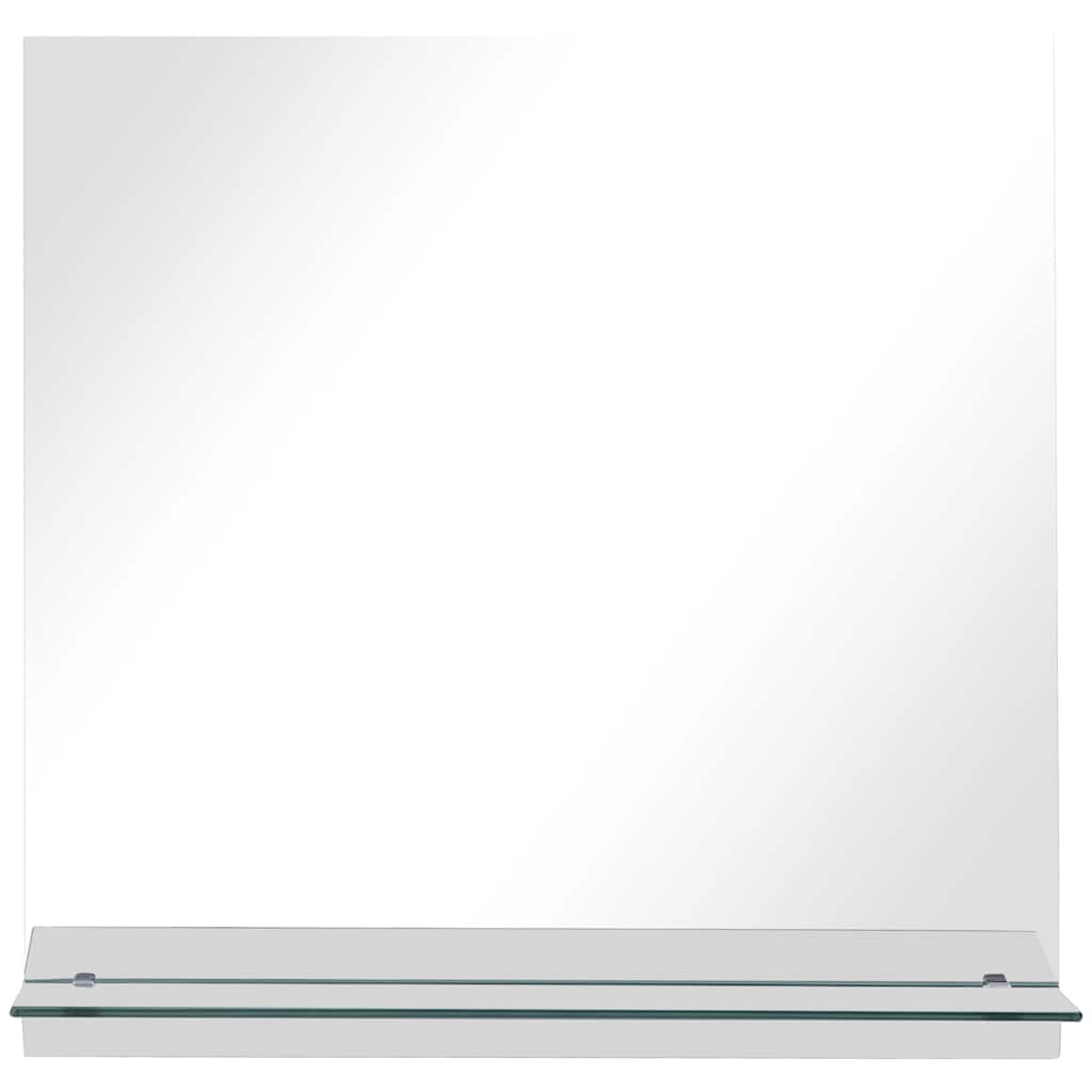 Wandspiegel met schap 60x60 cm gehard glas is nu te koop bij PeponiXL, paradijselijk wonen!