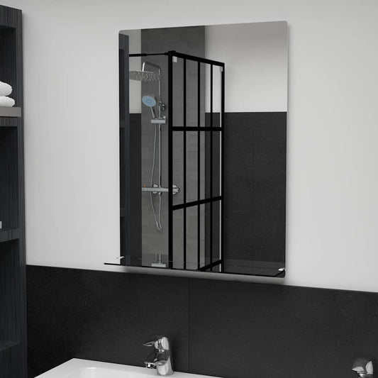 Wandspiegel met schap 50x70 cm gehard glas is nu te koop bij PeponiXL, paradijselijk wonen!