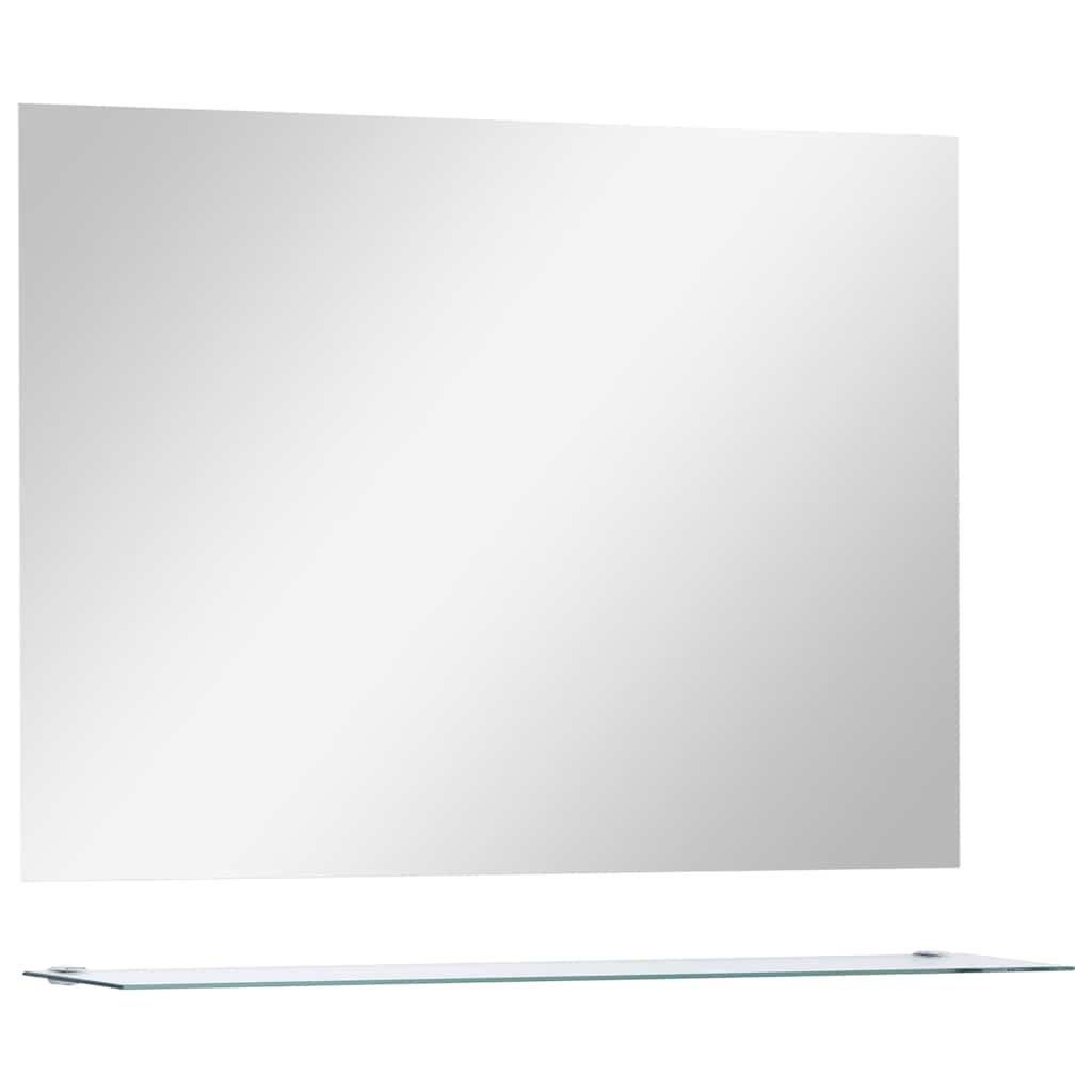 Wandspiegel met schap 80x60 cm gehard glas is nu te koop bij PeponiXL, paradijselijk wonen!