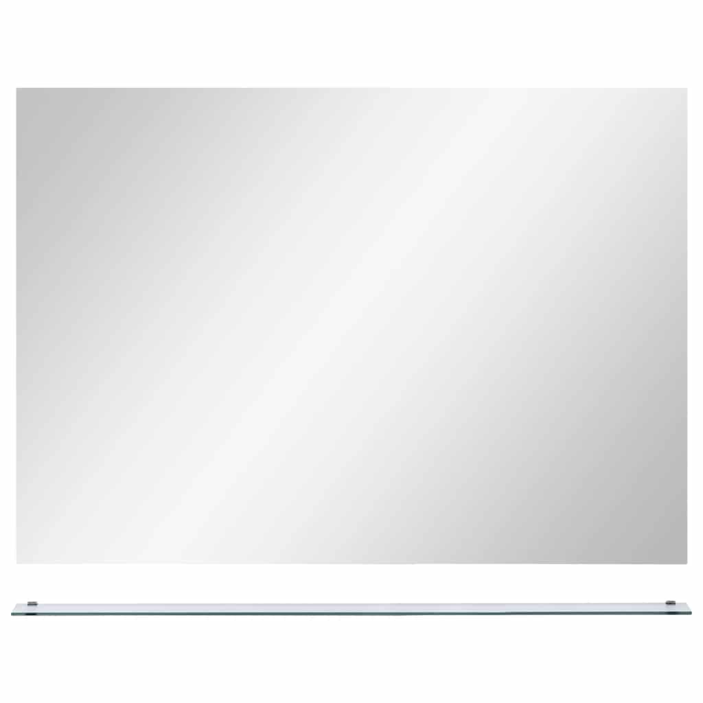 Wandspiegel met schap 80x60 cm gehard glas is nu te koop bij PeponiXL, paradijselijk wonen!