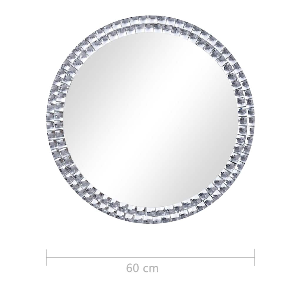 Wandspiegel 60 cm gehard glas is nu te koop bij PeponiXL, paradijselijk wonen!