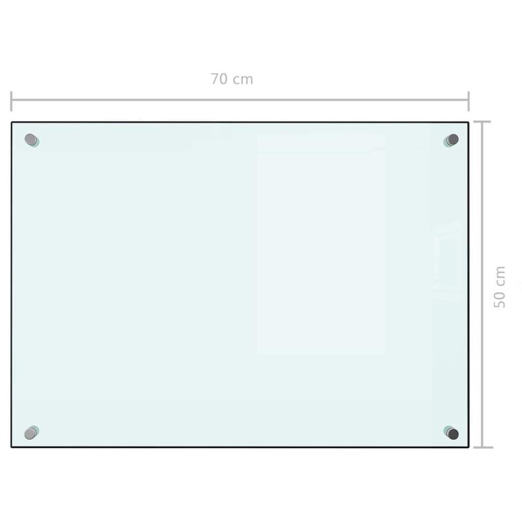 vidaXL Spatscherm keuken 70x50 cm gehard glas wit is nu te koop bij PeponiXL, paradijselijk wonen!