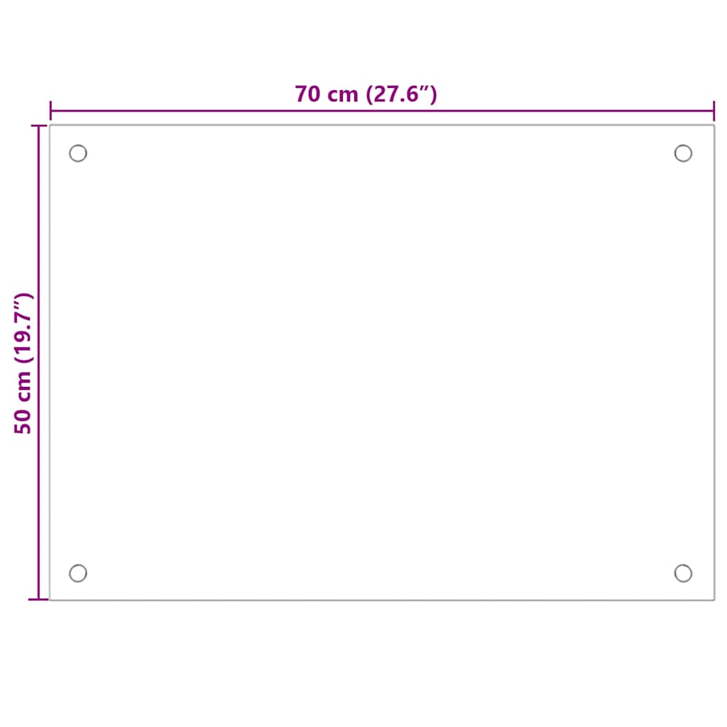 Spatscherm keuken 70x50 cm gehard glas melkwit is nu te koop bij PeponiXL, paradijselijk wonen!