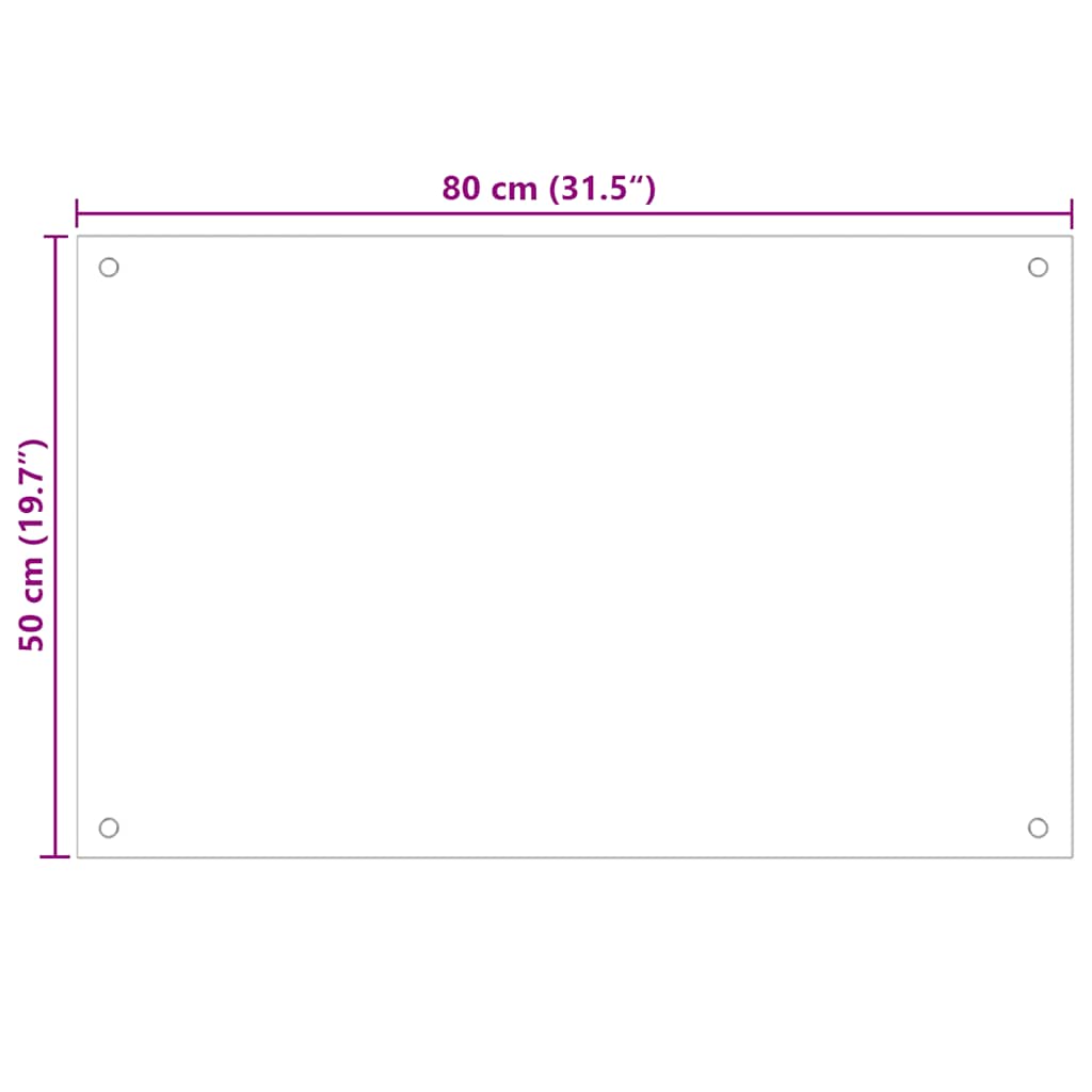 Spatscherm keuken 80x50 cm gehard glas melkwit is nu te koop bij PeponiXL, paradijselijk wonen!