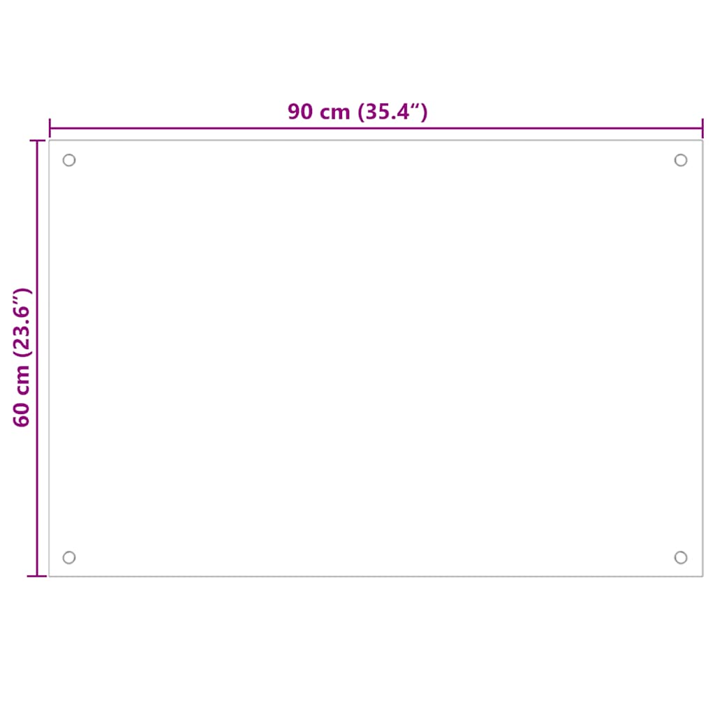 Spatscherm keuken 90x60 cm gehard glas melkwit is nu te koop bij PeponiXL, paradijselijk wonen!