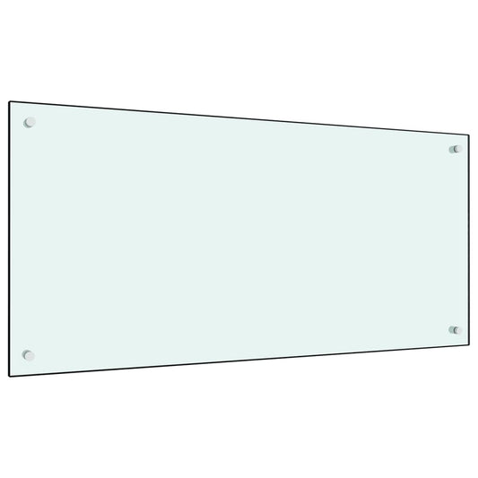 Spatscherm keuken 100x50 cm gehard glas melkwit is nu te koop bij PeponiXL, paradijselijk wonen!