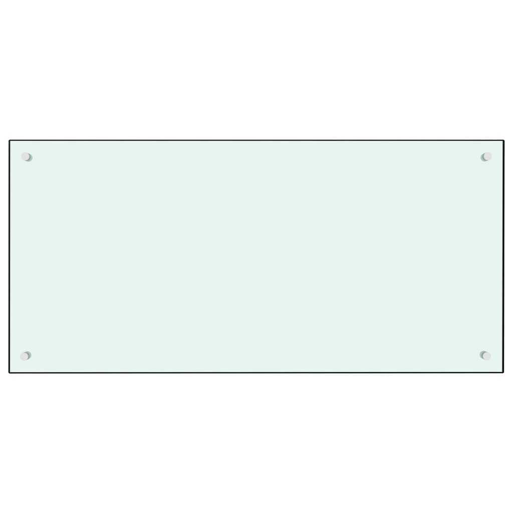 Spatscherm keuken 100x50 cm gehard glas melkwit is nu te koop bij PeponiXL, paradijselijk wonen!