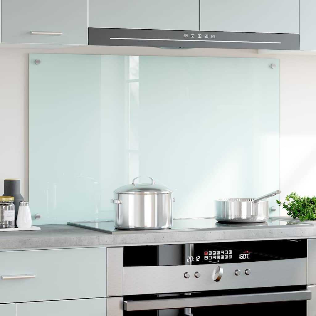 Spatscherm keuken 100x60 cm gehard glas melkwit is nu te koop bij PeponiXL, paradijselijk wonen!