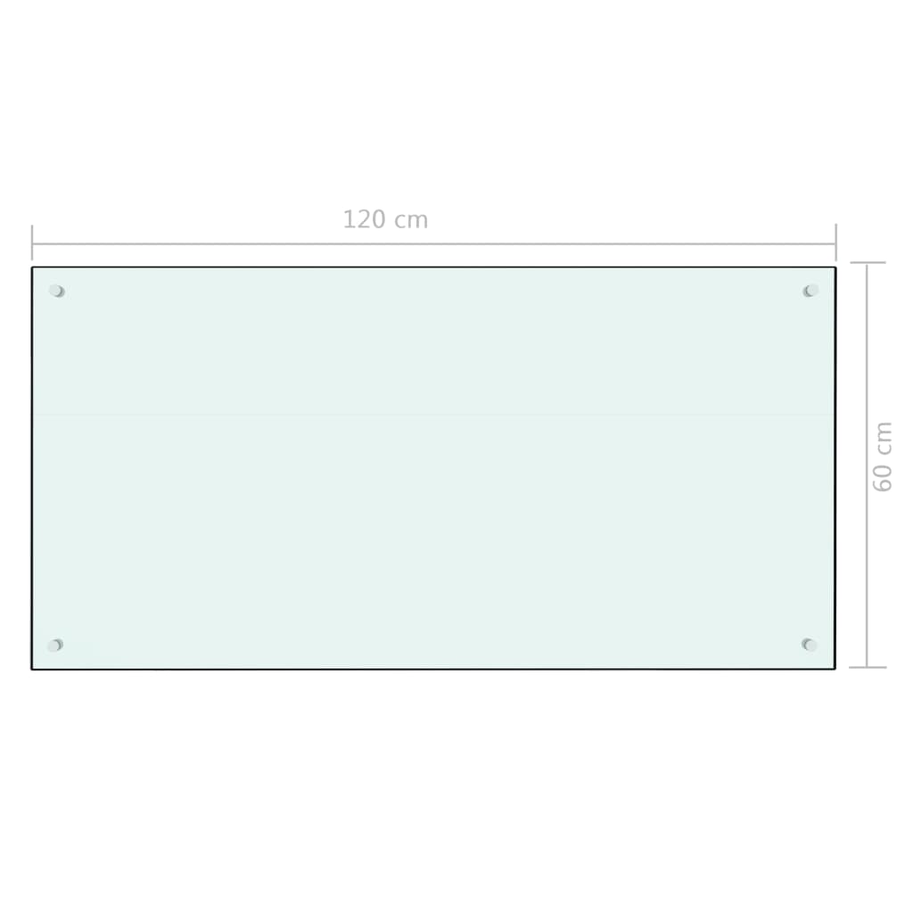 Spatscherm keuken 120x60 cm gehard glas melkwit is nu te koop bij PeponiXL, paradijselijk wonen!