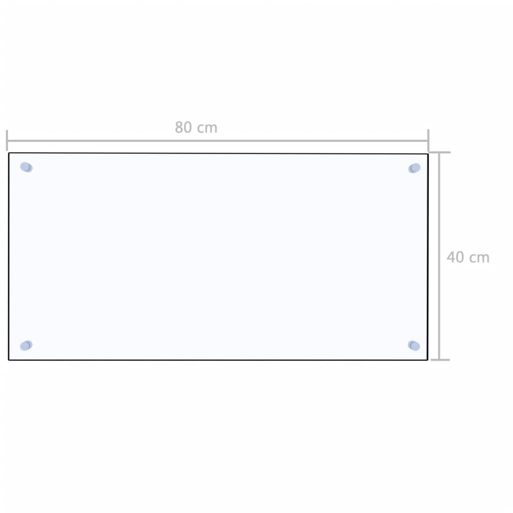 Spatscherm keuken 80x40 cm gehard glas transparant is nu te koop bij PeponiXL, paradijselijk wonen!