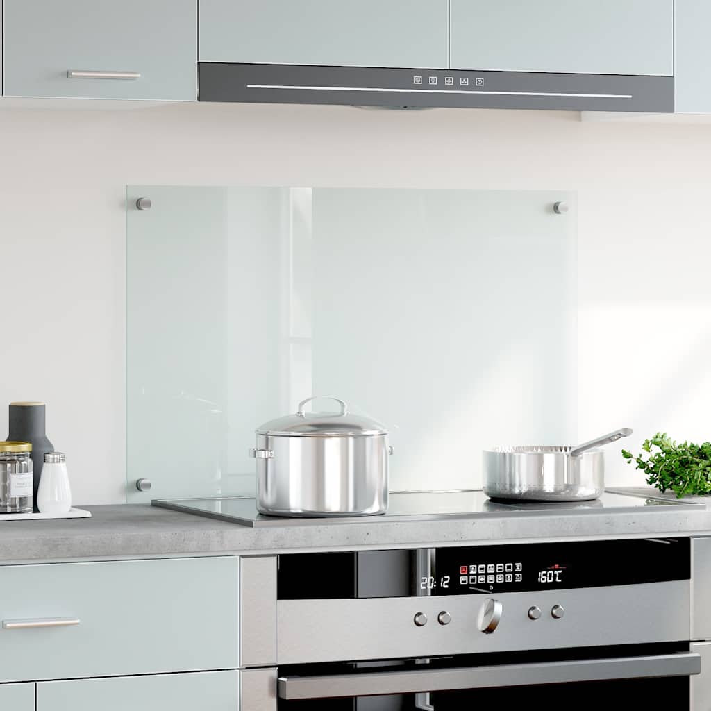 Spatscherm keuken 80x50 cm gehard glas transparant is nu te koop bij PeponiXL, paradijselijk wonen!