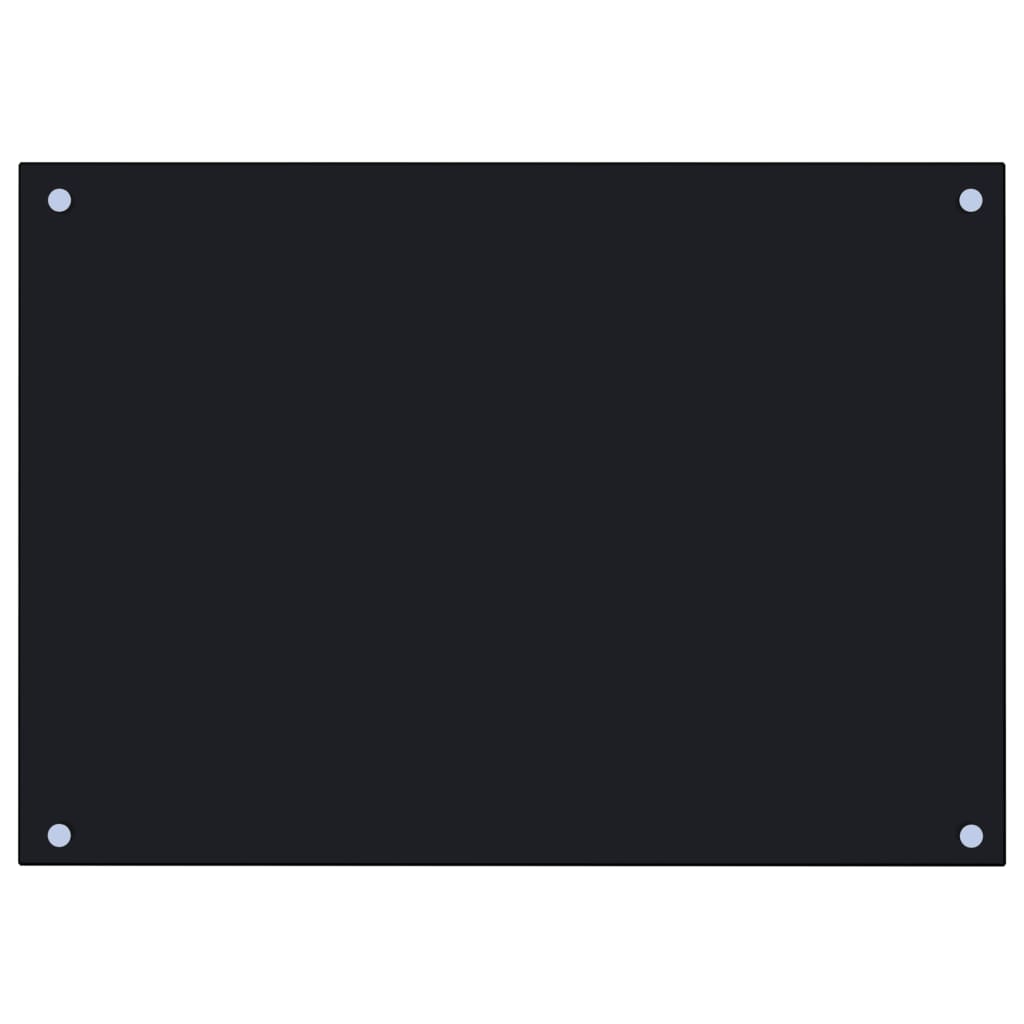 Spatscherm keuken 70x50 cm gehard glas zwart is nu te koop bij PeponiXL, paradijselijk wonen!